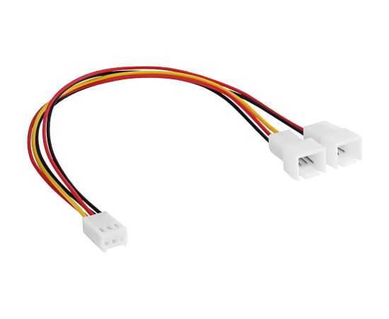 Adapter with cable Akyga AK-CA-52 3 pin (f) | 2x 3 pin (m) 2x 15cm