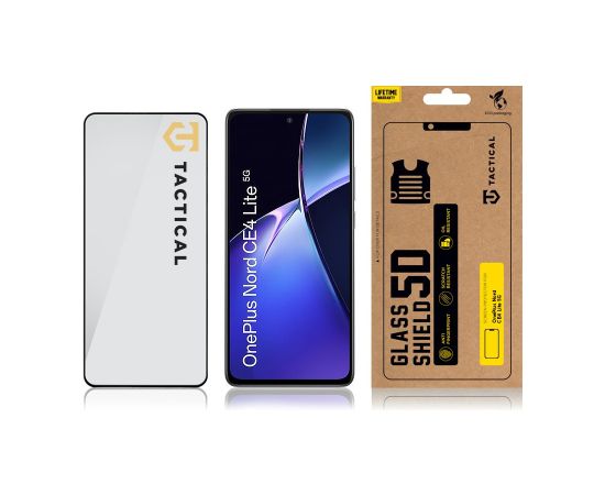 Tactical Glass Shield 5D OnePlus Nord CE4 Lite 5G черный
