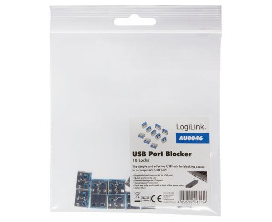 LOGILINK - USB port blocker (10x locks)