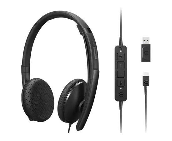 Lenovo 4XD1M45626 headphones/headset Wired Head-band USB Type-C Black