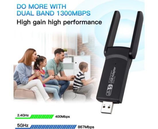Reach UWA-1 USB Wi-Fi адаптер 1300Mbps 802.11ac/a/b/g/n черный