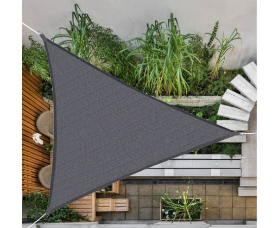 Парус солнечный Springos SN1056 4 х 4 х 4м темно-серый Зонты от солнца и аксессуары