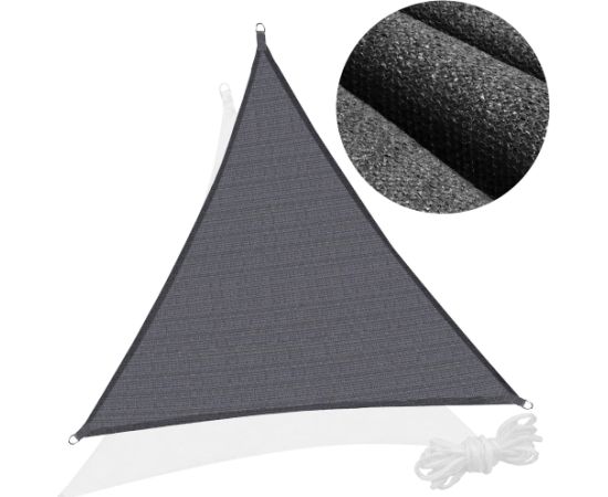 Парус солнечный Springos SN1056 4 х 4 х 4м темно-серый Зонты от солнца и аксессуары