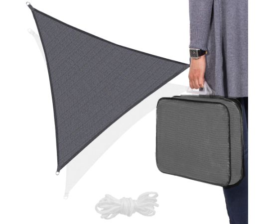 Парус солнечный Springos SN1056 4 х 4 х 4м темно-серый Зонты от солнца и аксессуары