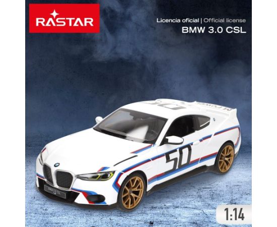 Rastar Radiovadāmā mašīna Bmw 3.0 Csl 1:14 6 virz., lukturi, durvji, uz baterijām, 6+ CB41289