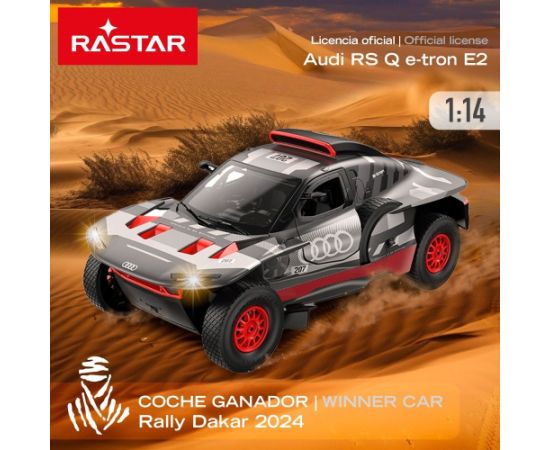 Rastar Radiovadāmā mašīna  Audi Rs Q E-tron E2 Vencedor 1:14 6 virz., lukturi, durvji, USB, 6+ CB41285
