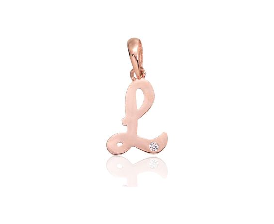 Zelta kulons #1300919(Au-R)_CZ, Sarkanais Zelts 585°, Cirkoni, 0.35 gr. Burti