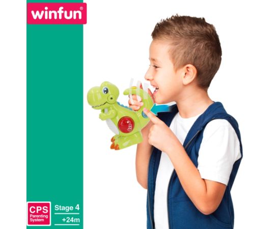 Win Fun Динозавр (свет, звук и воспроизведение голоса, фонарик) 16x15 cm CB47856