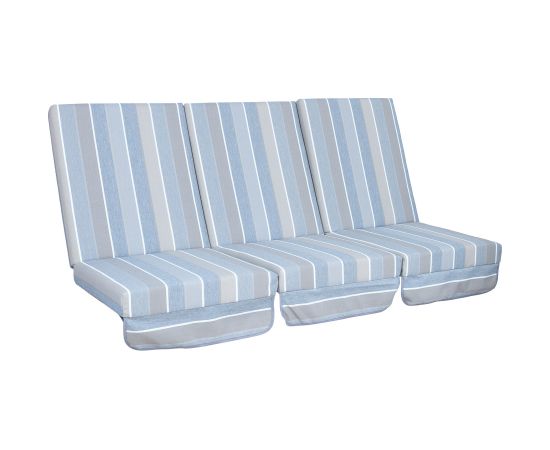 Cushion swings MONTREAL 114x52x9cm, grey-beige stripe, 3pc