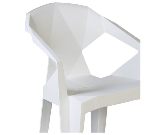 Krēsls MUZE 56x50,6xH80cm, balta plastmasas