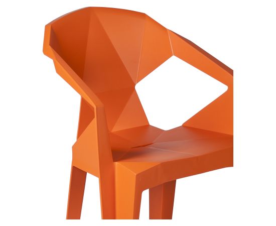 Krēsls MUZE 56x50,6xH80cm, plastmasas oranžs