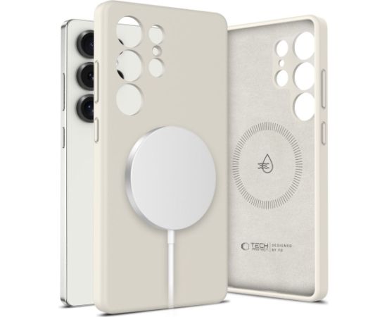 TECH-PROTECT LIQUID SILICONE MAGSAFE GALAXY S25 ULTRA COSMIC LATTE