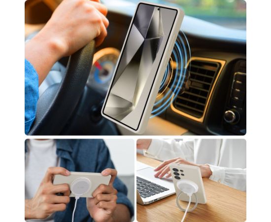 TECH-PROTECT LIQUID SILICONE MAGSAFE GALAXY S25 ULTRA COSMIC LATTE