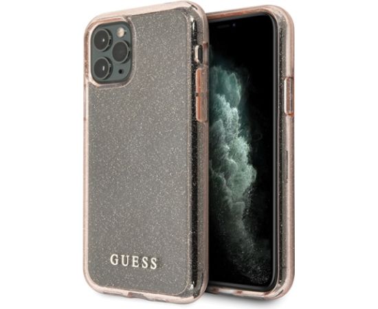 Guess GUHCN58PCGLPI iPhone 11 Pro różowy|pink hard case Glitter