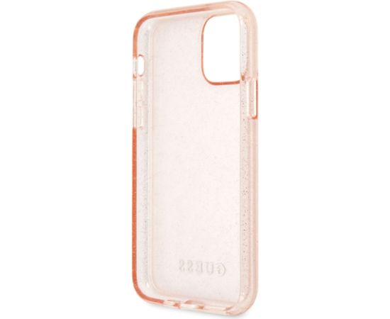 Guess GUHCN58PCGLPI iPhone 11 Pro różowy|pink hard case Glitter