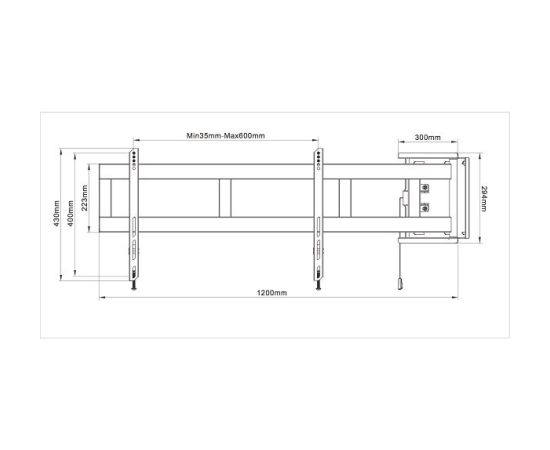 Multibrackets MB-2647 TV sienas grozāmais  kronšteins televizoriem līdz 70" / 75kg
