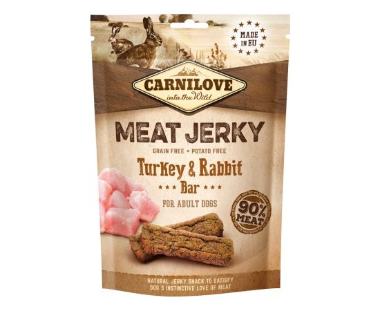 CARNILOVE MEAT JERKY Turkey with Rabbit - dog snack - 100 g