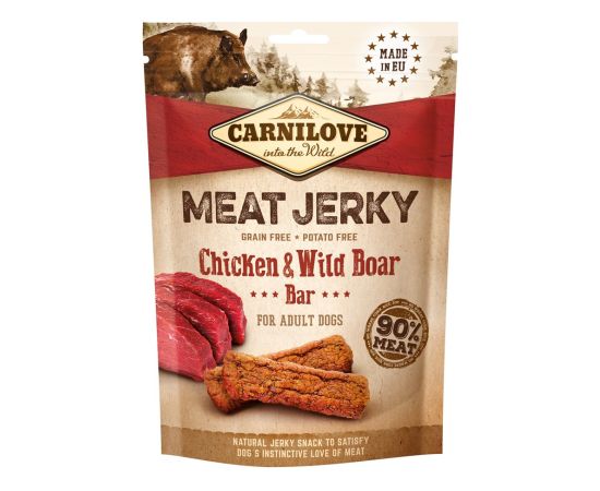 CARNILOVE MEAT JERKY Chicken with Wild Boar - dog snack - 100 g