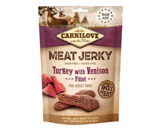CARNILOVE Meat Jerky Turkey with Venison - dog snack - 100 g