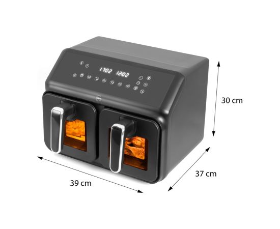 Eldom Double fat-free fryer, 2200 W, capacity 8 l, LED display