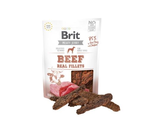 Brit Jerky Beef Real Fillets - Beef - dog snack - 80 g