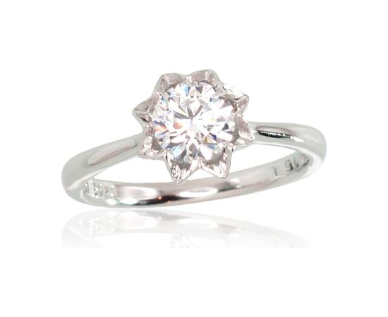 Серебряное кольцо #2101235_CZ, Серебро 925°, Цирконы, Размер: 16.5, 2.5 гр.