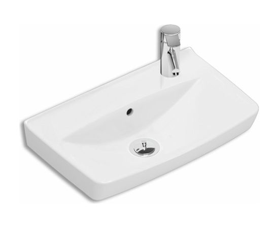 IFO izlietne Spira, 500x310 mm, maisītāja caurums kreisajā pusē, uz kronšteiniem, balta IC