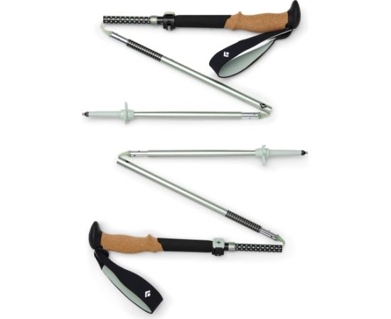 Black Diamond Pursuit FLZ M/L trekinga nūjas (melni/zaļas, 1 pāris, 125-140 cm)