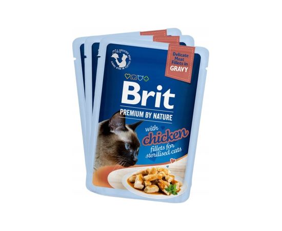 BRIT Premium by Nature Sterilised Plate pouches in sauce mix of flavors - wet food for cats - 12x85g