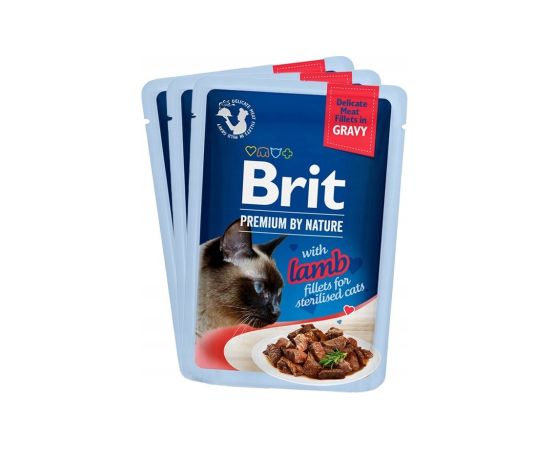 BRIT Premium by Nature Sterilised Plate pouches in sauce mix of flavors - wet food for cats - 12x85g