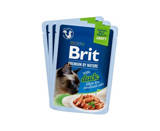 BRIT Premium by Nature Sterilised Plate pouches in sauce mix of flavors - wet food for cats - 12x85g