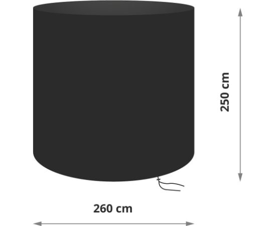 Karājošā krēsla pārsegs Springos HC0035, 250x260 cm, melns Virtuves krēsli