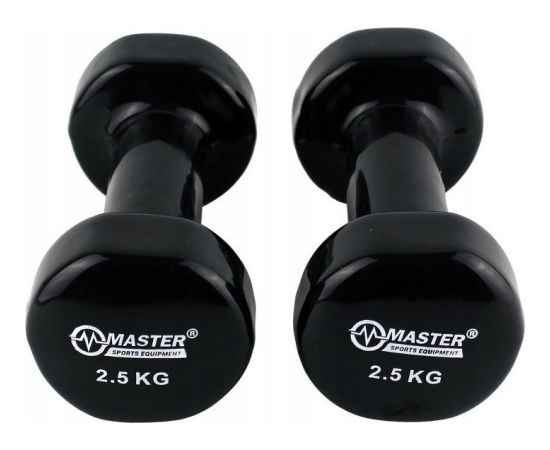 Master čuguna hanteles ar vinila pārklājumu 2,5 kg x2