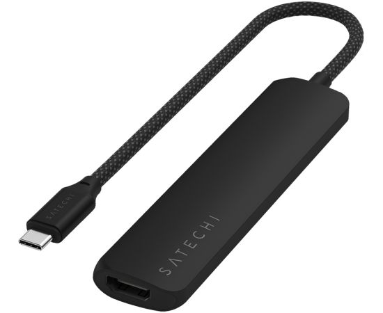 SATECHI 6-in-1 USB-C Slim Multiport Adapter (Black)