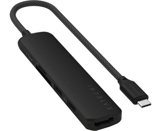 SATECHI 6-in-1 USB-C Slim Multiport Adapter (Black)
