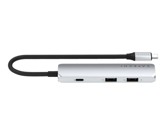 SATECHI 4-in-1 USB-C Slim Multiport Adapter 4K (Silver)