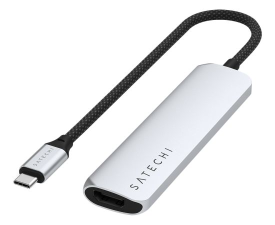 SATECHI 4-in-1 USB-C Slim Multiport Adapter 4K (Silver)