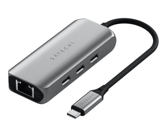 SATECHI 4-in-1 USB-C Hub with 2.5 Gigabit Ethernet - Space Gray