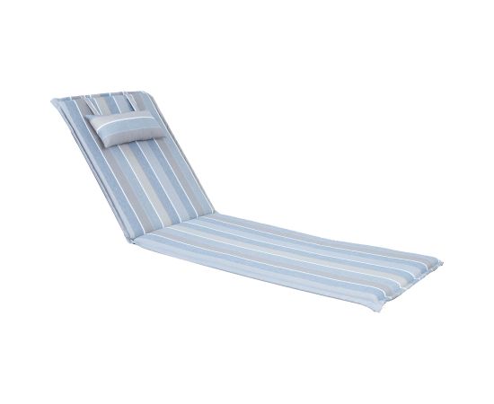 Cushion for chair WICKER 55x195x3cm, grey-beige stripe