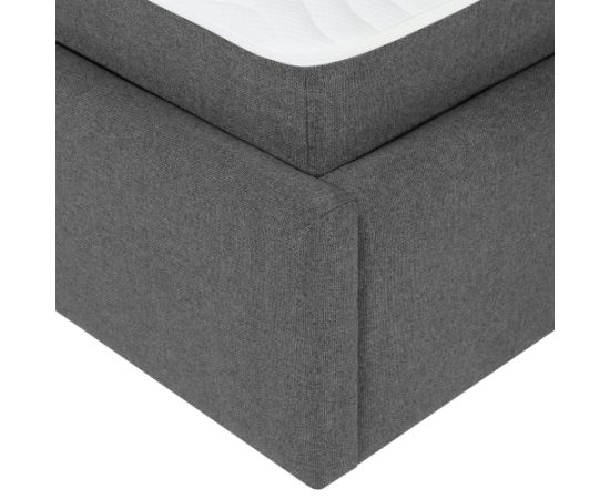 Continental bed LEENA 160x200cm, with mattress, grey