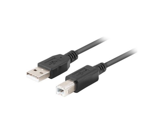 Lanberg CA-USBA-15CU-0010-BK kabel USB 1m 2.0 USB A->USB-B Black