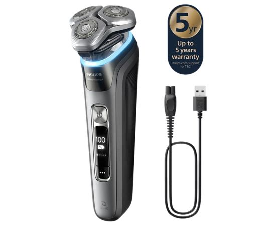 PHILIPS XP9202/10 i9000 Prestige Ultra Elektroskuveklis mitrai/sausai skūšanai (lādējams), Tumšs šīferis