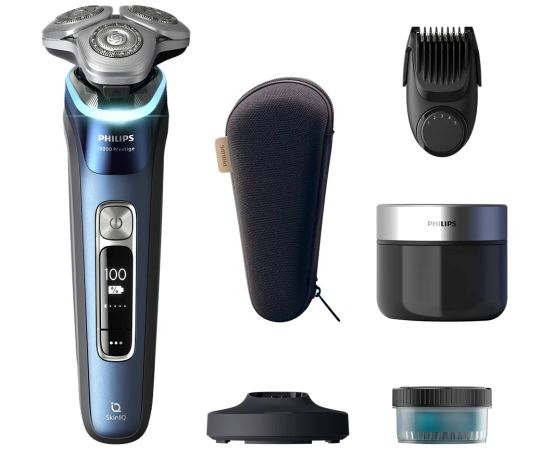 PHILIPS XP9201/33 i9000 Prestige Ultra Elektroskuveklis mitrai/sausai skūšanai (lādējams), Mystic Aqua