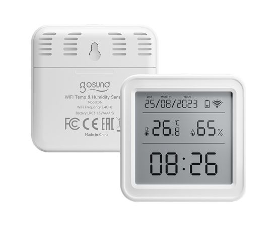 Zigbee Gosund ST17 LCD smart temperature and humidity sensor Tuya