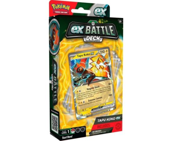 Karty Tapu Koko Ex Batlle Deck Pokemon TCG Galda spēles