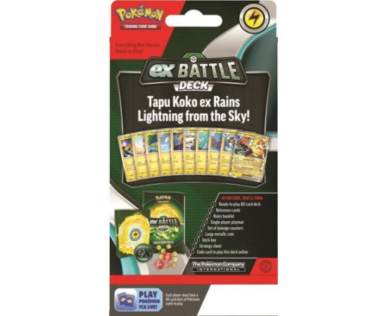 Karty Tapu Koko Ex Batlle Deck Pokemon TCG Galda spēles