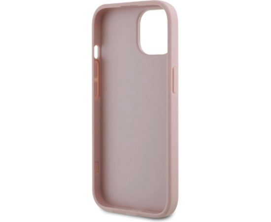 Guess PU Grained 4G Metal Logo Case Aizsargapvalks priekš Apple iPhone 15