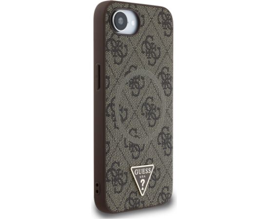 Guess PU 4G Strass Triangle Metal Logo Case Aizsargapvalks priekš Apple iPhone 16e