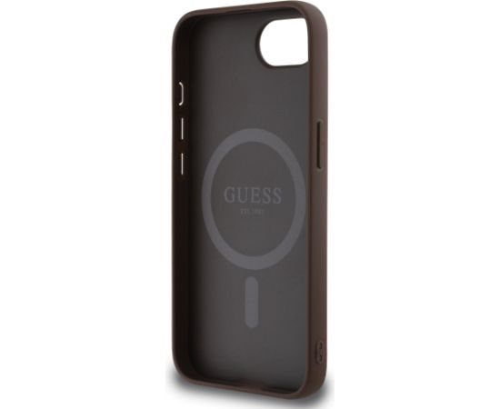 Guess PU 4G Strass Triangle Metal Logo Case Aizsargapvalks priekš Apple iPhone 16e