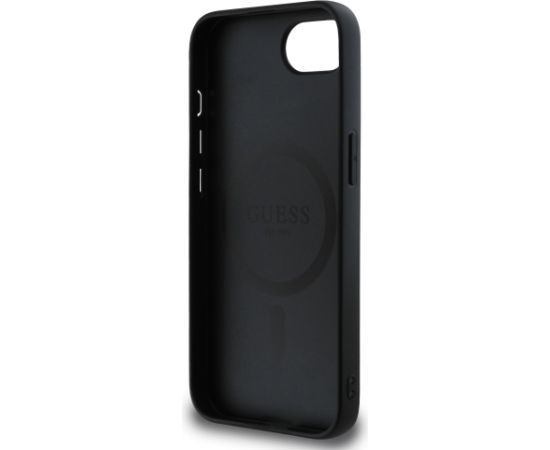 Guess PU Grained Classic Logo MagSafe Case Aizsargapvalks priekš Apple iPhone 16e